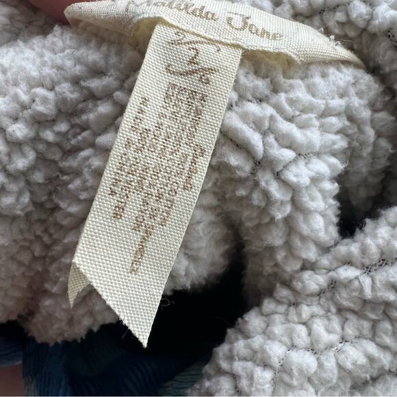 Matilda Jane Blue Ruffle Polka Dot Corduroy Jacket Sherpa Lined Coat - Picture 4 of 7